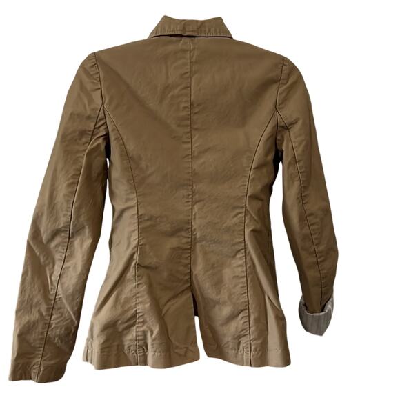 Old Navy Tan Lined Fitted Blazer Jacket Woman Size XS Preppy - Picture 3 of 12